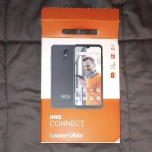 Motorola - IRIS Connect Smartphone - Black and Orange